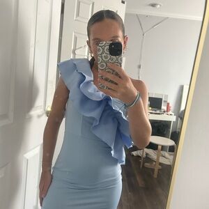 Blue Ruffle Dress